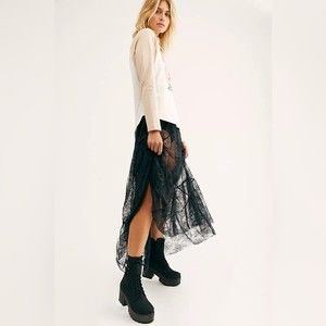 Free People Vegan Harlowe Black Platform Boots 8